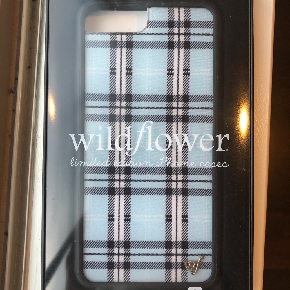 iphone 6+/7+/8+ LIMITED wildflower blue plaid case